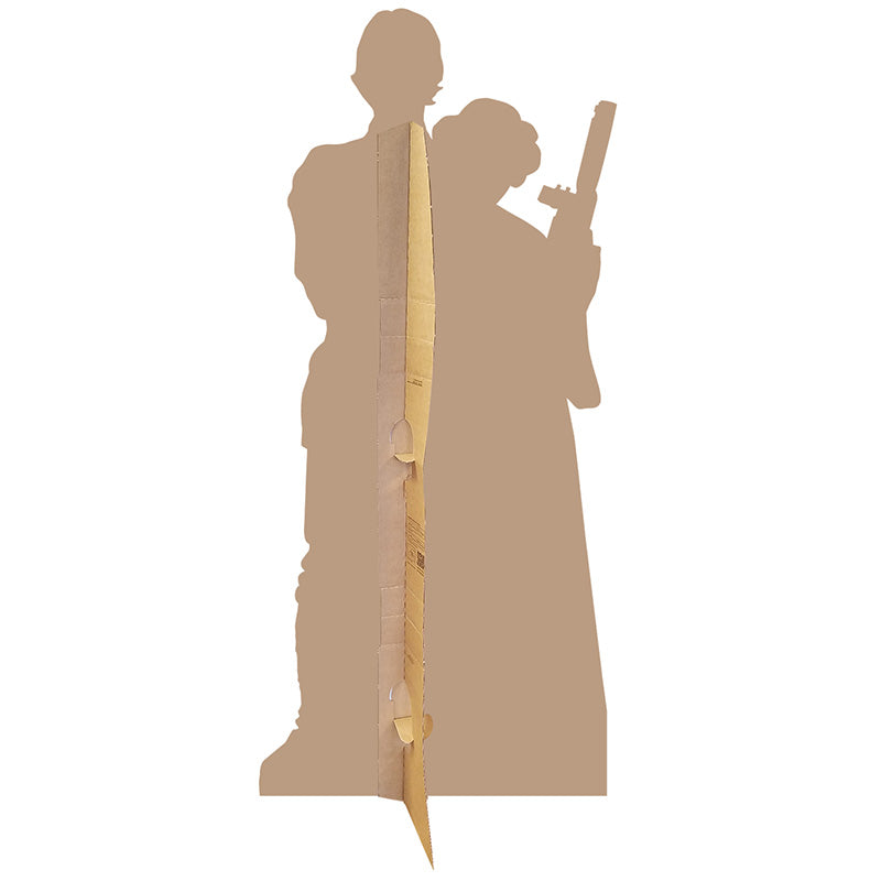 LUKE SKYWALKER & PRINCESS LEIA "Star Wars" Lifesize Cardboard Cutout Standup Standee - Back