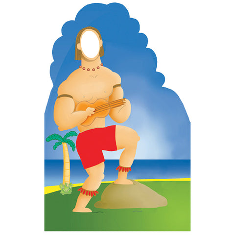 HAWAIIAN GUY STAND-IN Lifesize Cardboard Cutout Standup Standee - Front