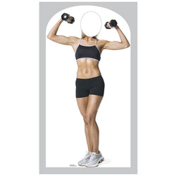 MUSCLE WOMAN STAND-IN Lifesize Cardboard Cutout Standup Standee - Front