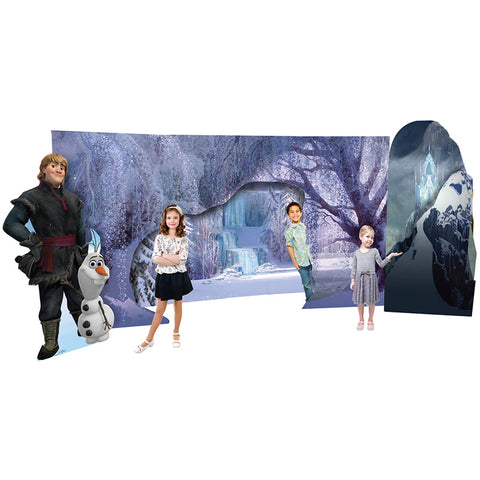 FROZEN WINTER SCENE Lifesize Cardboard Cutout Standup Standee - Front