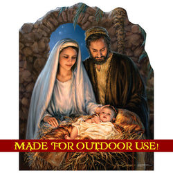 CHRISTMAS NATIVITY Plastic Outside Standup Standee