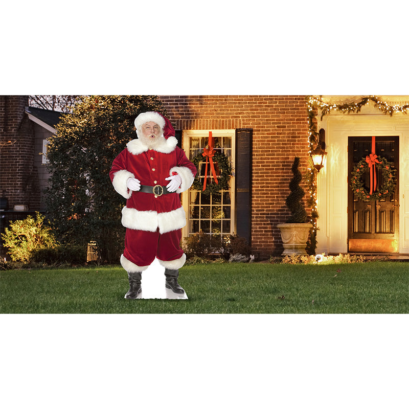 SANTA CLAUS Lifesize Plastic Outdoor Standup Standee - Example