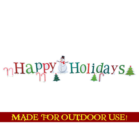 HAPPY HOLIDAYS Set of Plastic Outside Standups Standees