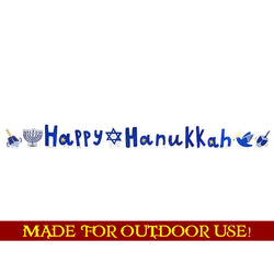HAPPY HANUKKAH Set of Plastic Outside Standups Standees