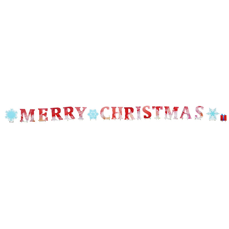MERRY CHRISTMAS Set of Plastic Outside Standups Standees - Front