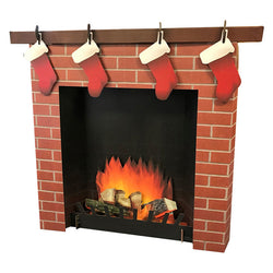 3D FIREPLACE Cardboard Cutout Standup Standee - Front