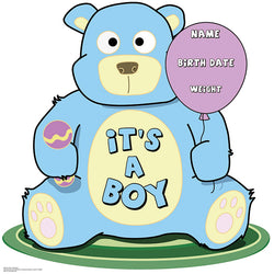 IT'S A BOY BEAR Cardboard Cutout Standup Standee - Front
