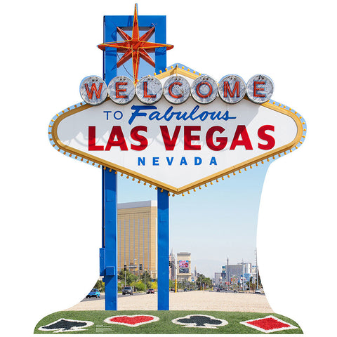 LAS VEGAS SIGN Cardboard Cutout Standup Standee - Front