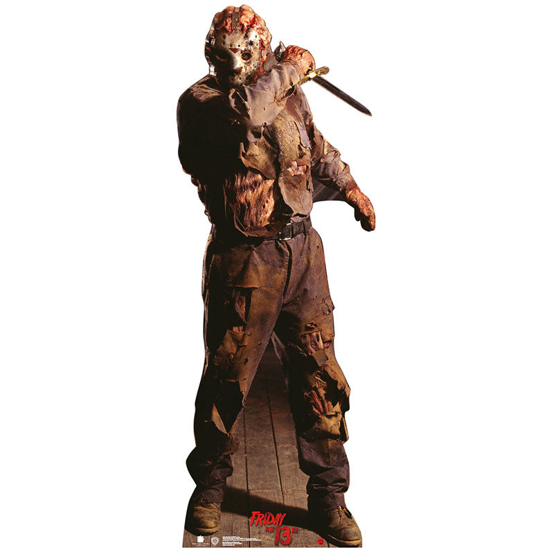 JASON VOORHEES "Friday the 13th" Lifesize Plastic Outdoor Cutout Standup Standee - Front