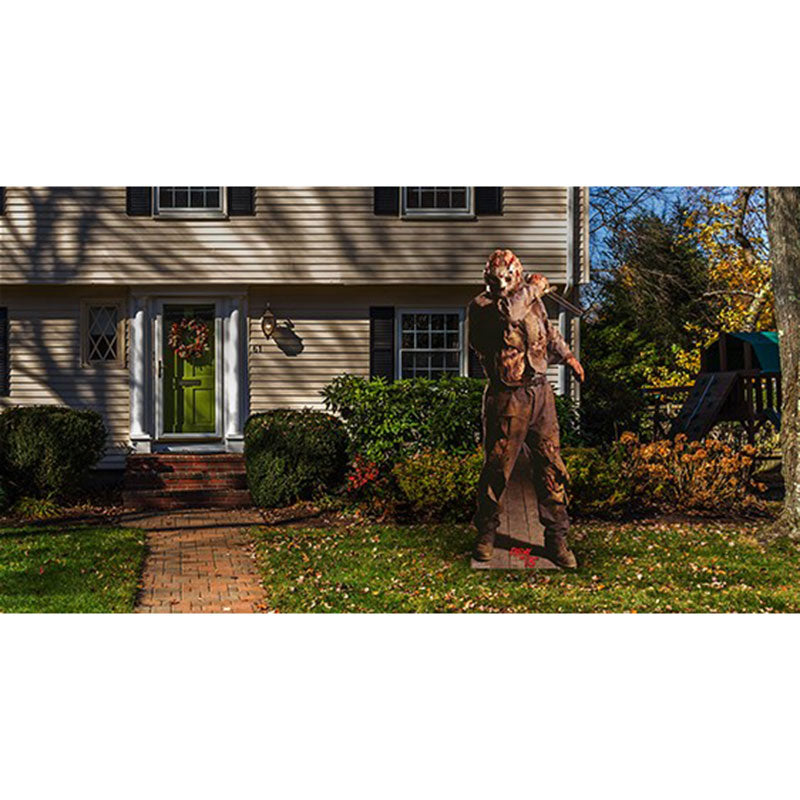 JASON VOORHEES "Friday the 13th" Lifesize Plastic Outdoor Cutout Standup Standee - Example