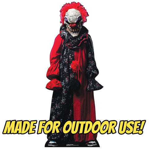 CREEPY CLOWN Lifesize Plastic Outdoor Cutout Standup Standee