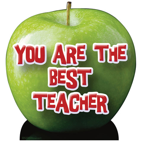 BEST TEACHER APPLE Cardboard Cutout Standup Standee - Front
