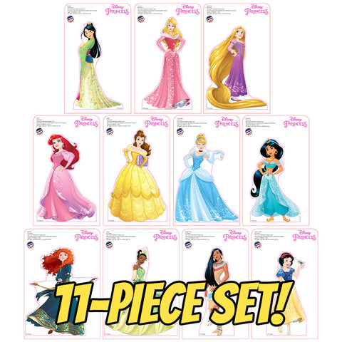 DISNEY PRINCESSES 11-PIECE SET Mini Cardboard Cutout Standups Standees