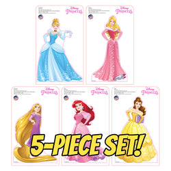 DISNEY PRINCESSES 5-PIECE SET Mini Cardboard Cutout Standups Standees