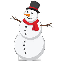 SNOWMAN Cardboard Cutout Standup Standee - Front