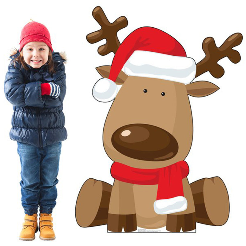REINDEER Cardboard Cutout Standup Standee - Example