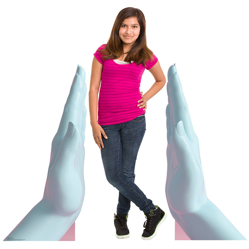BOOKEND HANDS SET Cardboard Cutout Standups Standees - Example