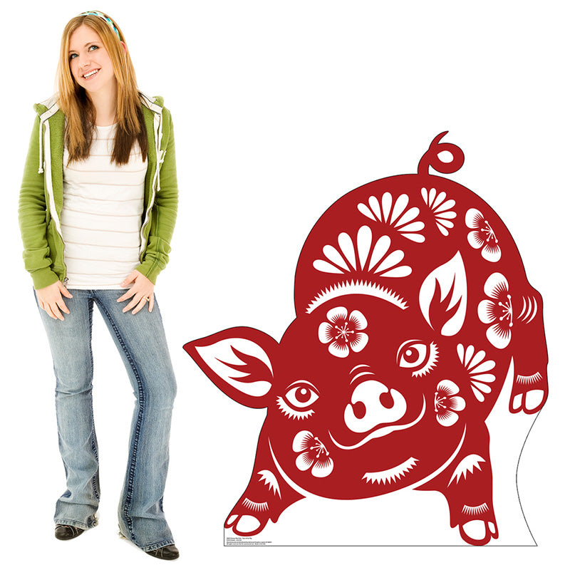 CHINESE NEW YEAR PIG Cardboard Cutout Standup Standee - Example