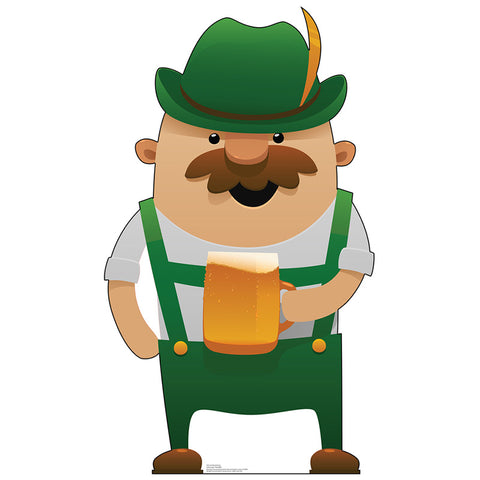 OKTOBERFEST GERMAN BEER MAN Cardboard Cutout Standup Standee - Front