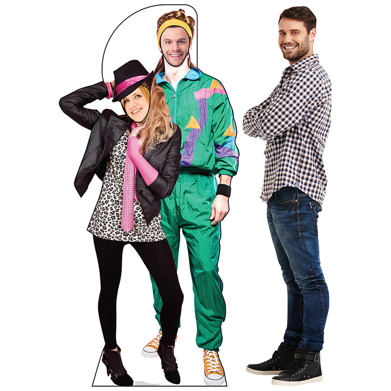 80S COUPLE STAND-IN Lifesize Cardboard Cutout Standup Standee - Example