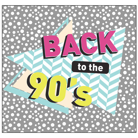 1990s PARTY BACKDROP Cardboard Cutout Standup Standee - Front