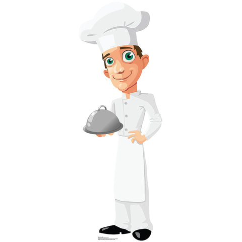 CARTOON CHEF Cardboard Cutout Standup Standee - Front