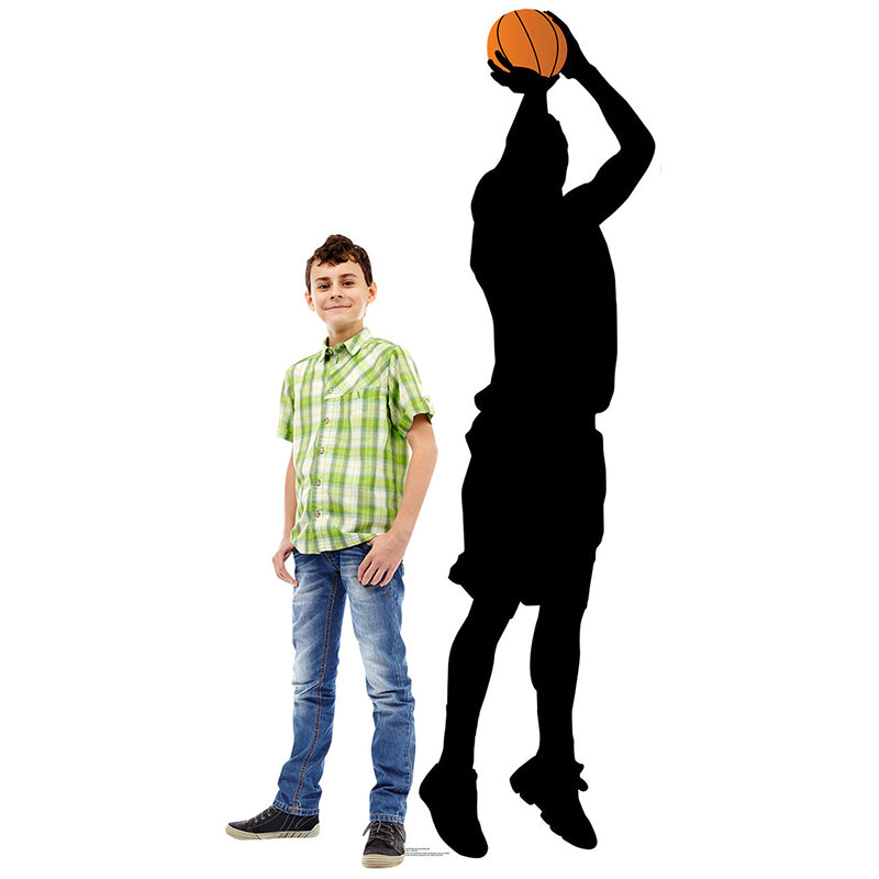 BASKETBALL PLAYER SILHOUETTE Lifesize Cardboard Cutout Standup Standee - Example