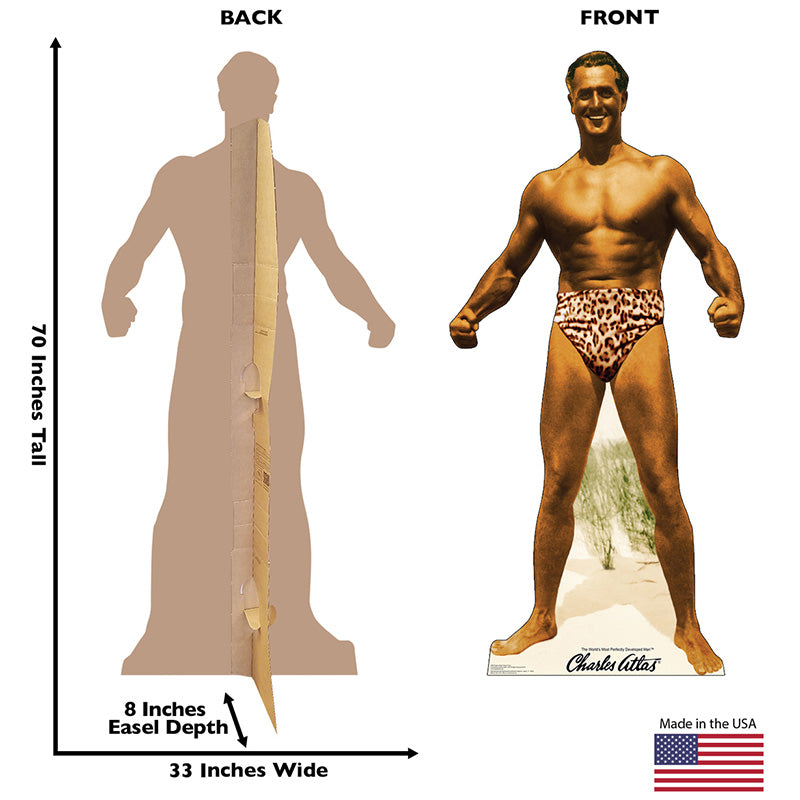 CHARLES ATLAS Lifesize Cardboard Cutout Standup Standee - Back