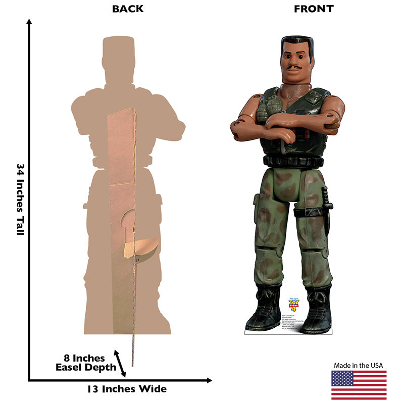 COMBAT CARL "Toy Story 4" Cardboard Cutout Standup Standee - Back