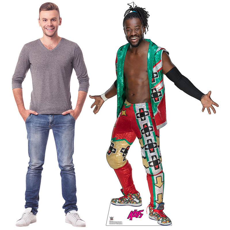 KOFI KINGSTON WWE Lifesize Cardboard Cutout Standup Standee - Example