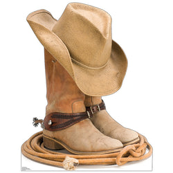 COWBOY BOOTS AND HAT Cardboard Cutout Standup Standee - Front
