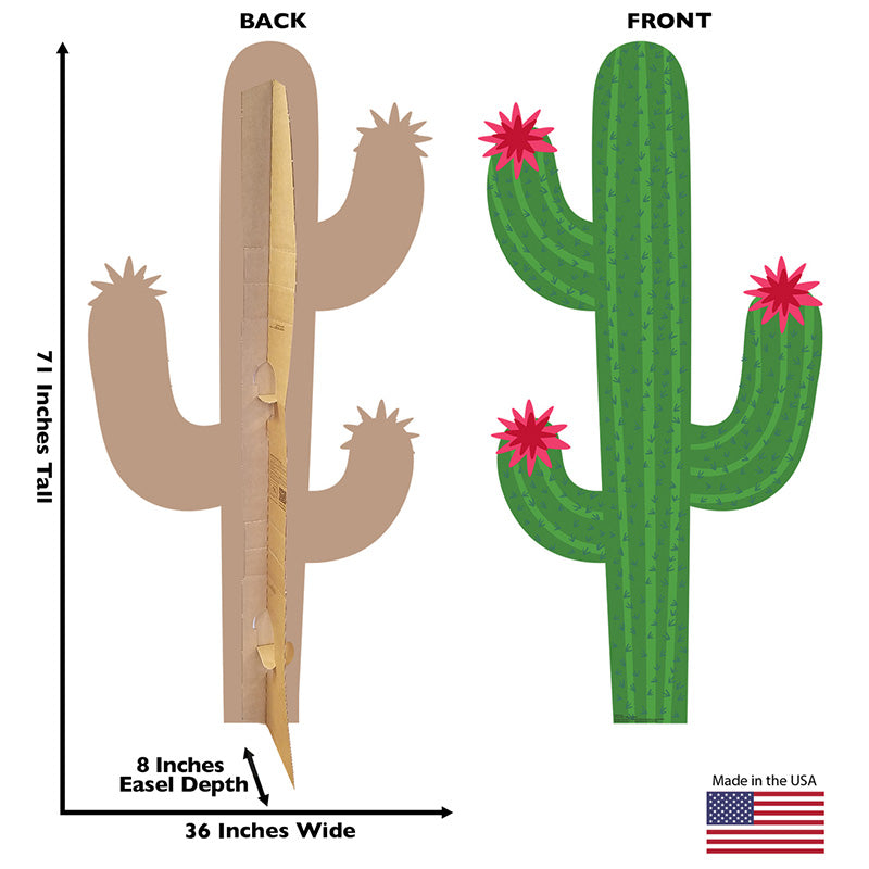 SAGUARO CACTUS Cardboard Cutout Standup Standee - Back