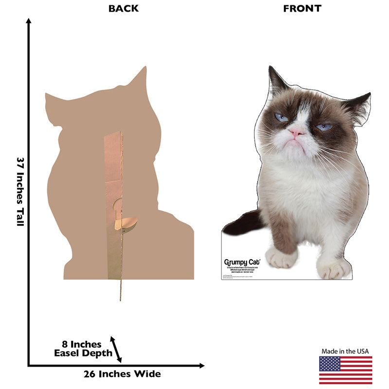 GRUMPY CAT Cardboard Cutout Standup Standee - Back