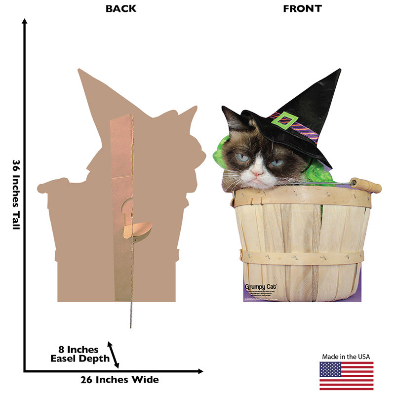 GRUMPY CAT HALLOWEEN Cardboard Cutout Standup Standee - Back