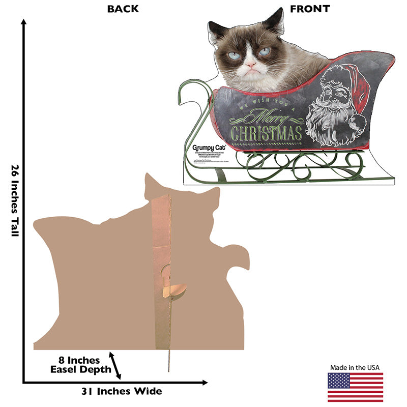 GRUMPY CAT CHRISTMAS Cardboard Cutout Standup Standee - Back