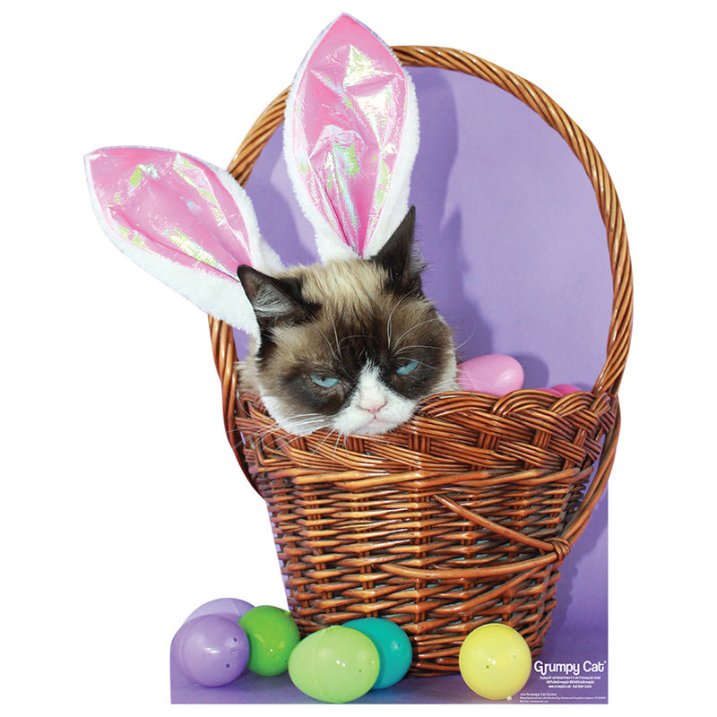 GRUMPY CAT EASTER Cardboard Cutout Standup Standee - Front
