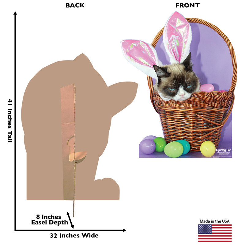 GRUMPY CAT EASTER Cardboard Cutout Standup Standee - Back