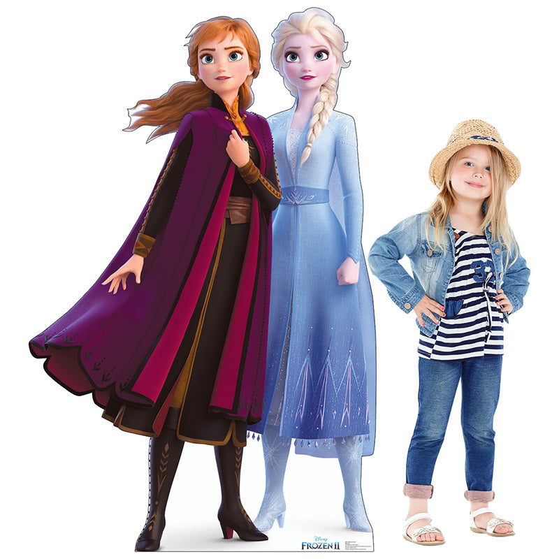ANNA & ELSA "Frozen 2" Lifesize Cardboard Cutout Standup Standee - Example