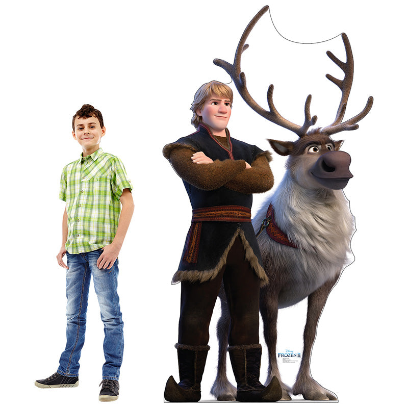 KRISTOFF & SVEN "Frozen 2" Lifesize Cardboard Cutout Standup Standee - Example