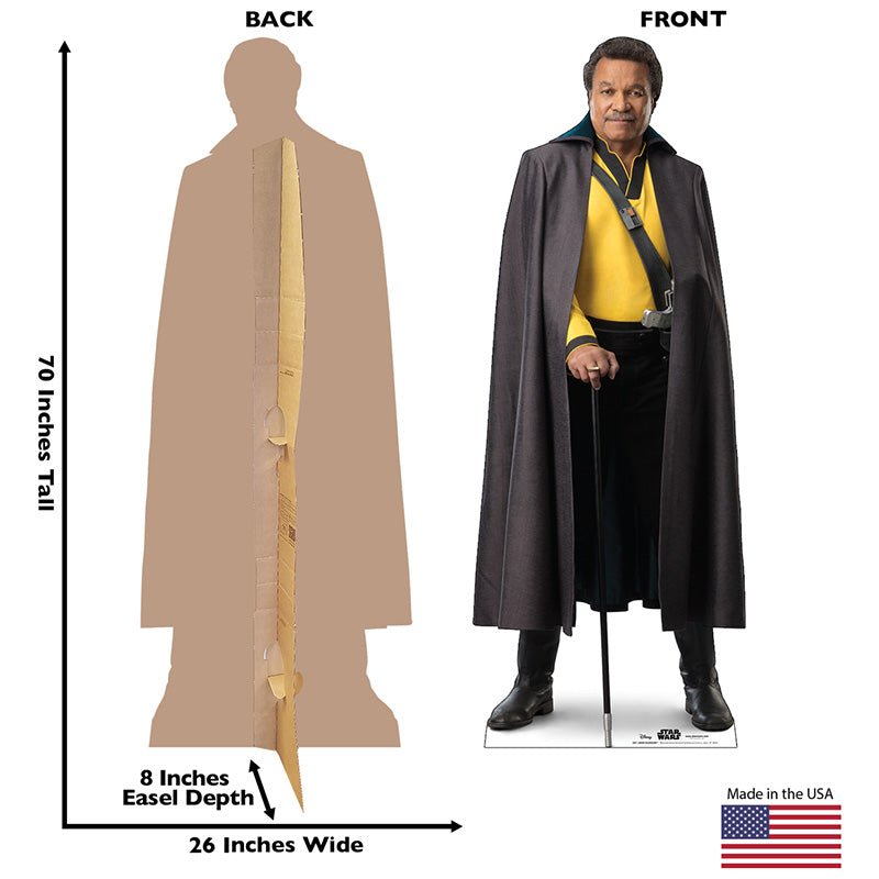 LANDO CALRISSIAN "Star Wars: The Rise of Skywalker" Lifesize Cardboard Cutout Standup Standee - Back