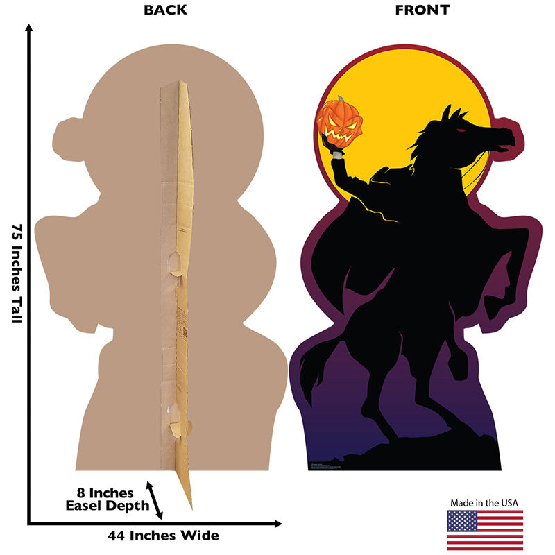 HEADLESS HORSEMAN Cardboard Cutout Standup Standee - Back