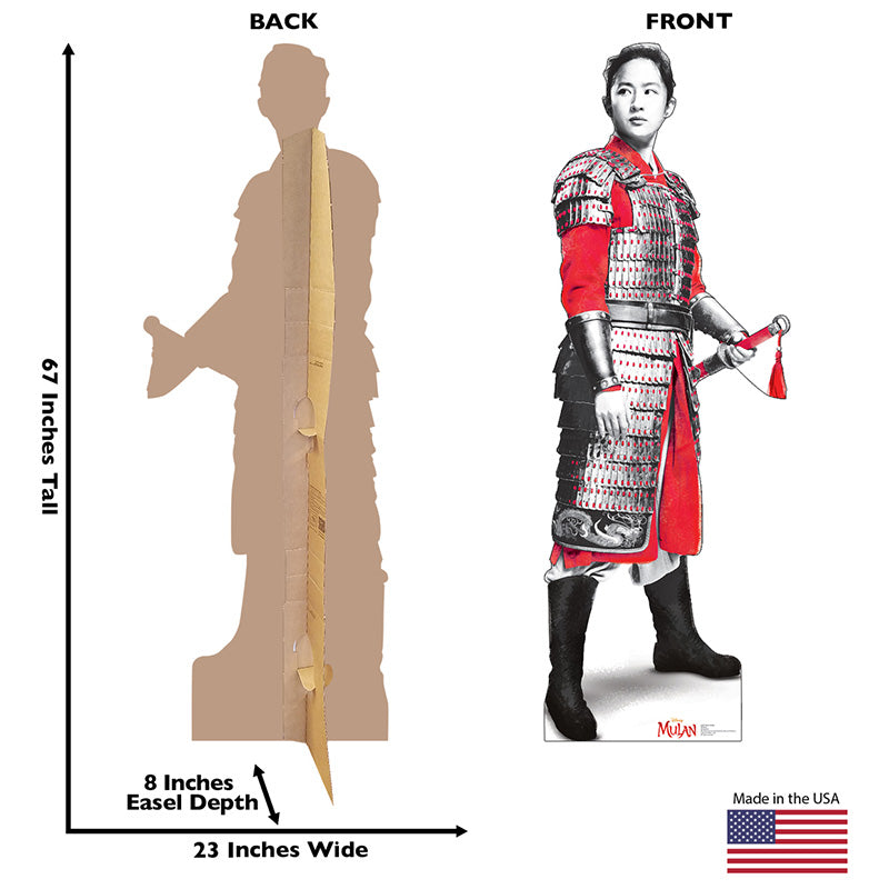MULAN AS SOLDIER "Mulan (2020)" Lifesize Cardboard Cutout Standup Standee - Back