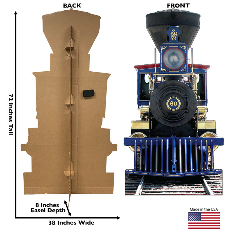 CENTRAL PACIFIC #60 JUPITER TRAIN WITH SOUND Cardboard Cutout Standup Standee - Back