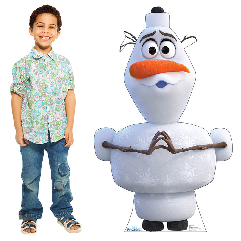 OLAF THE SNOWMAN "Frozen II" Cardboard Cutout Standup / Standee