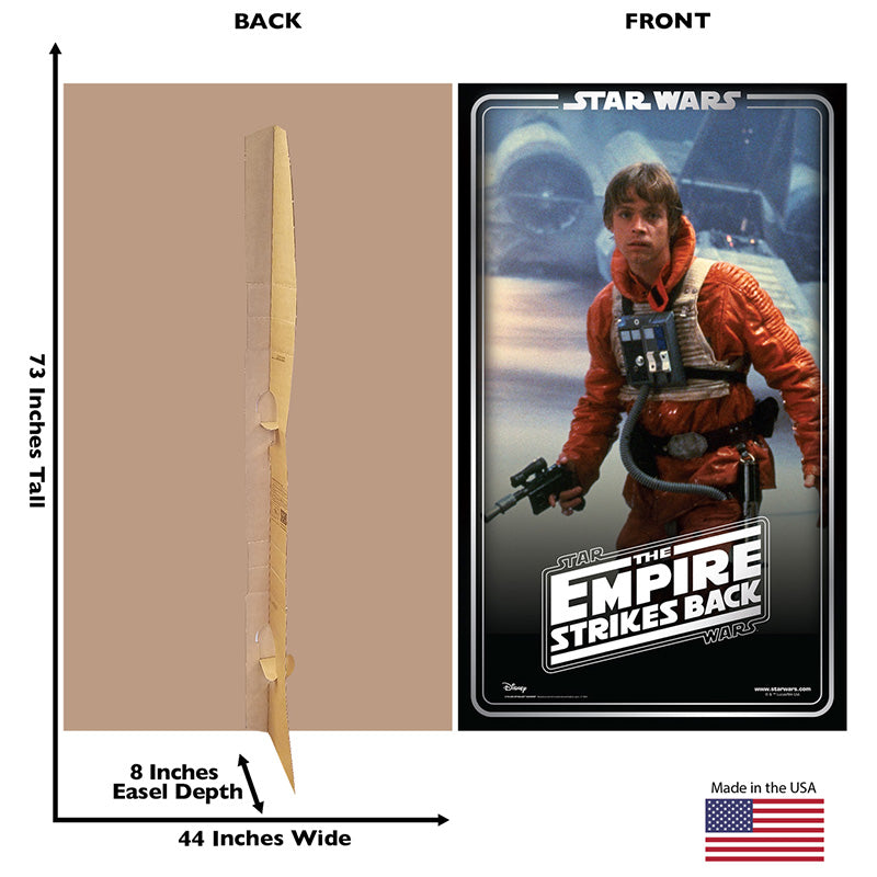 LUKE SKYWALKER BACKDROP "Star Wars: The Empire Strikes Back" Cardboard Cutout Standup / Standee