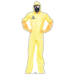 HAZMAT GUY IN YELLOW SUIT Cardboard Cutout Standup / Standee
