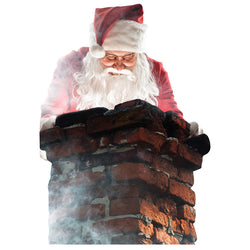 SANTA IN CHIMNEY Cardboard Cutout Standup / Standee