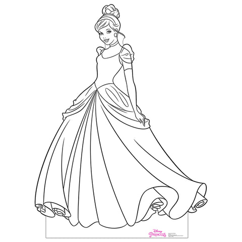 COLOR ME CINDERELLA Cardboard Cutout Standup / Standee