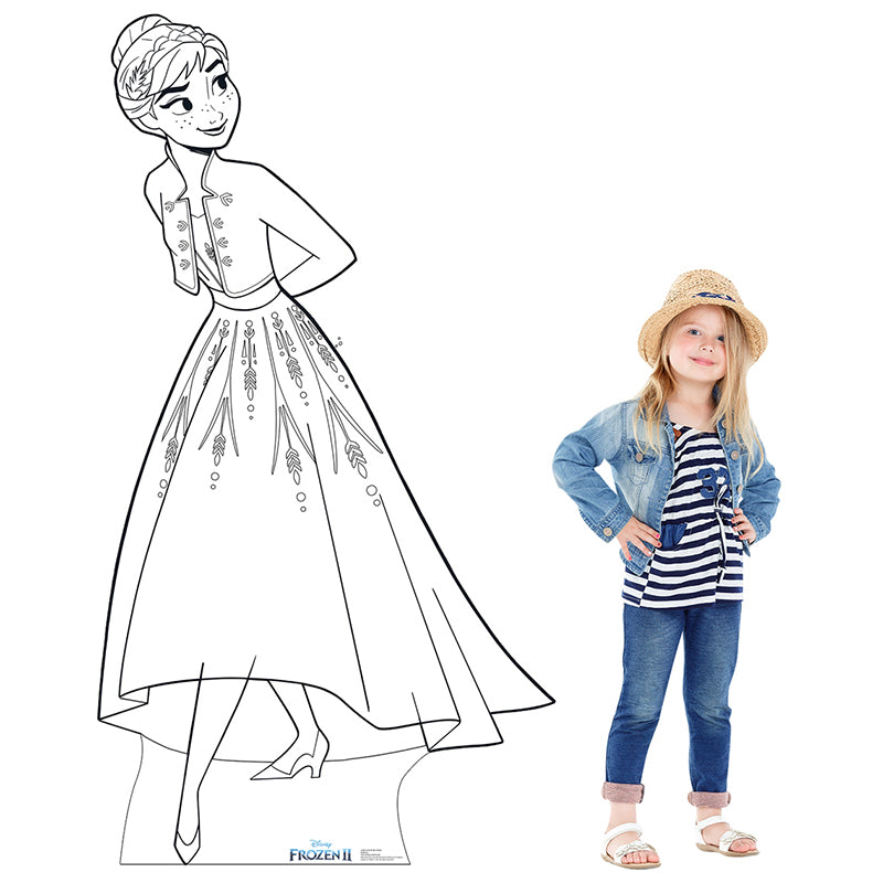 COLOR ME ANNA FROM "FROZEN 2" Cardboard Cutout Standup / Standee