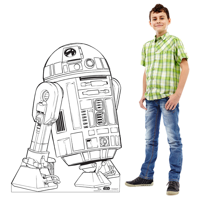 COLOR ME R2-D2 FROM "STAR WARS" Cardboard Cutout Standup / Standee